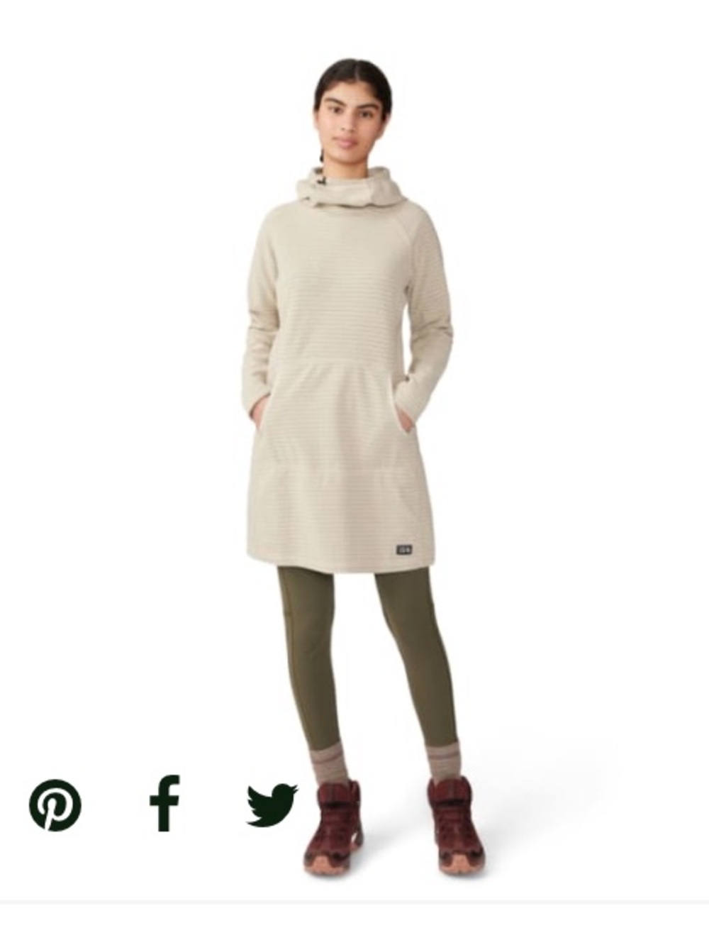 Mountain Hardwear Summit Grid Fleece Tunic Hoodie Dress NOT Melanzana